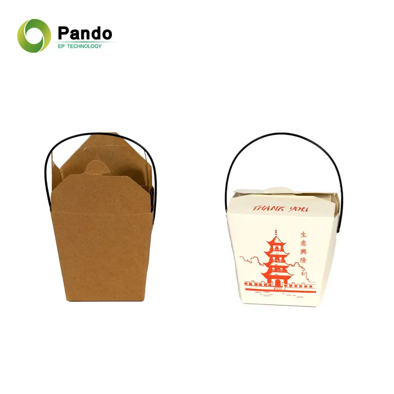 Takeaway Food Grade Cheaper Disposable Paper Chinese Noodle Box With Printing Doner Packaging Box