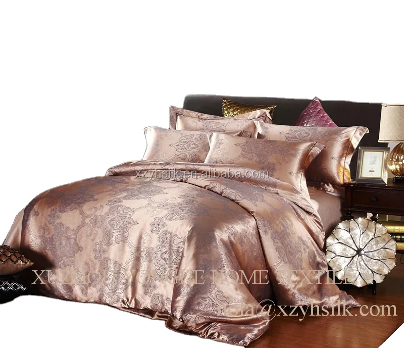 19 mm Dobby 100% Silk Quilt Cover Set Silk Duvet Cover Sets