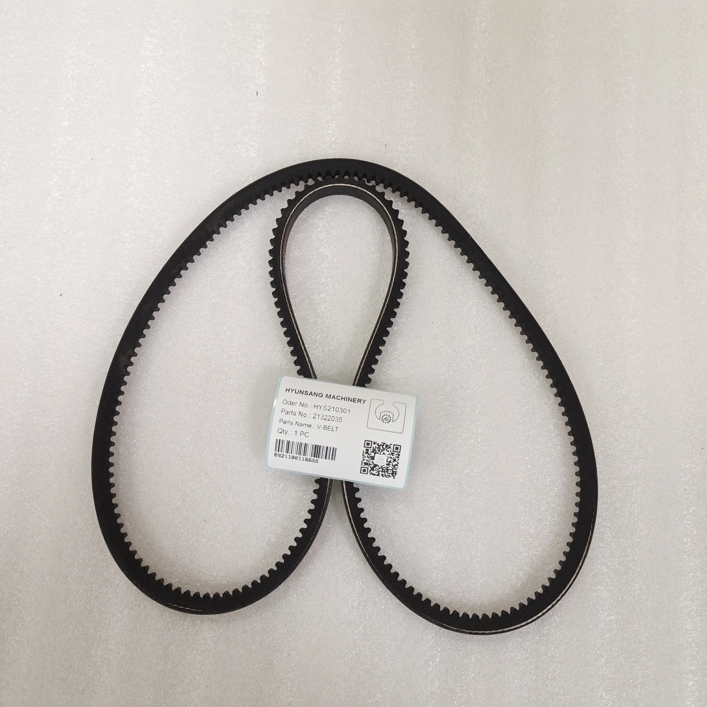 Hyunsang Excavator Spare Parts V-Belt 21322035 1543704 3809444 3586798 Heavy Equipment for Construction Machine
