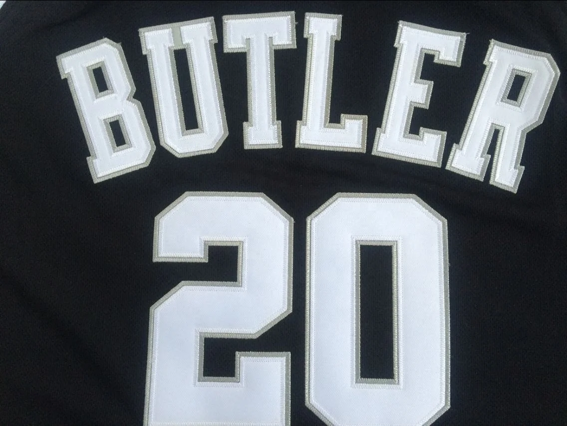 
USA Butler #20 N C A A high school black color basketball jersey custom uniforms men basketball black set 
