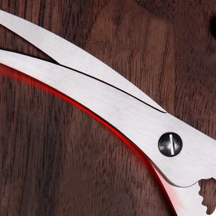 Seafood Scissors Stainless Steel Multifunction Cutting Kitchen Scissors with Plastic Handle