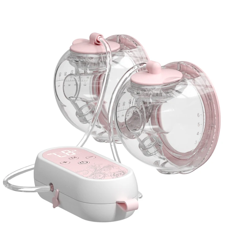 OEM electric wireless intelligent automatic double hands free wearable breast pump
