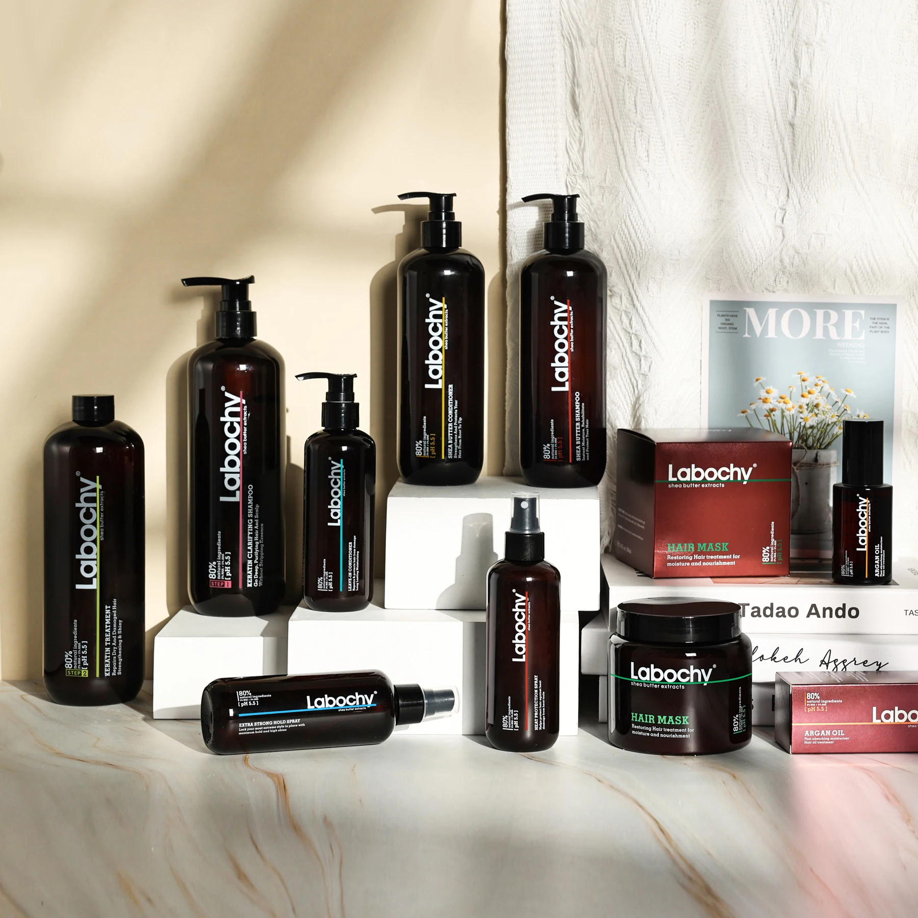 Labochy Shea Butter Moisturizing Nourishing Hair Shampoo And Conditioner Organic Hair Care