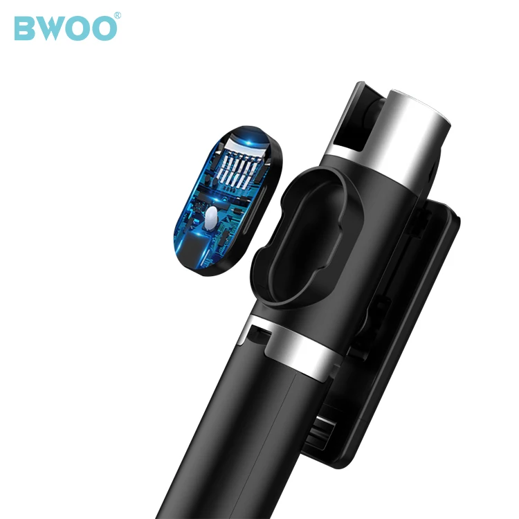 Smart 3 in 1 Wireless Blue tooth Selfie Stick Foldable Handheld Monopod Shutter Remote Extendable Mini