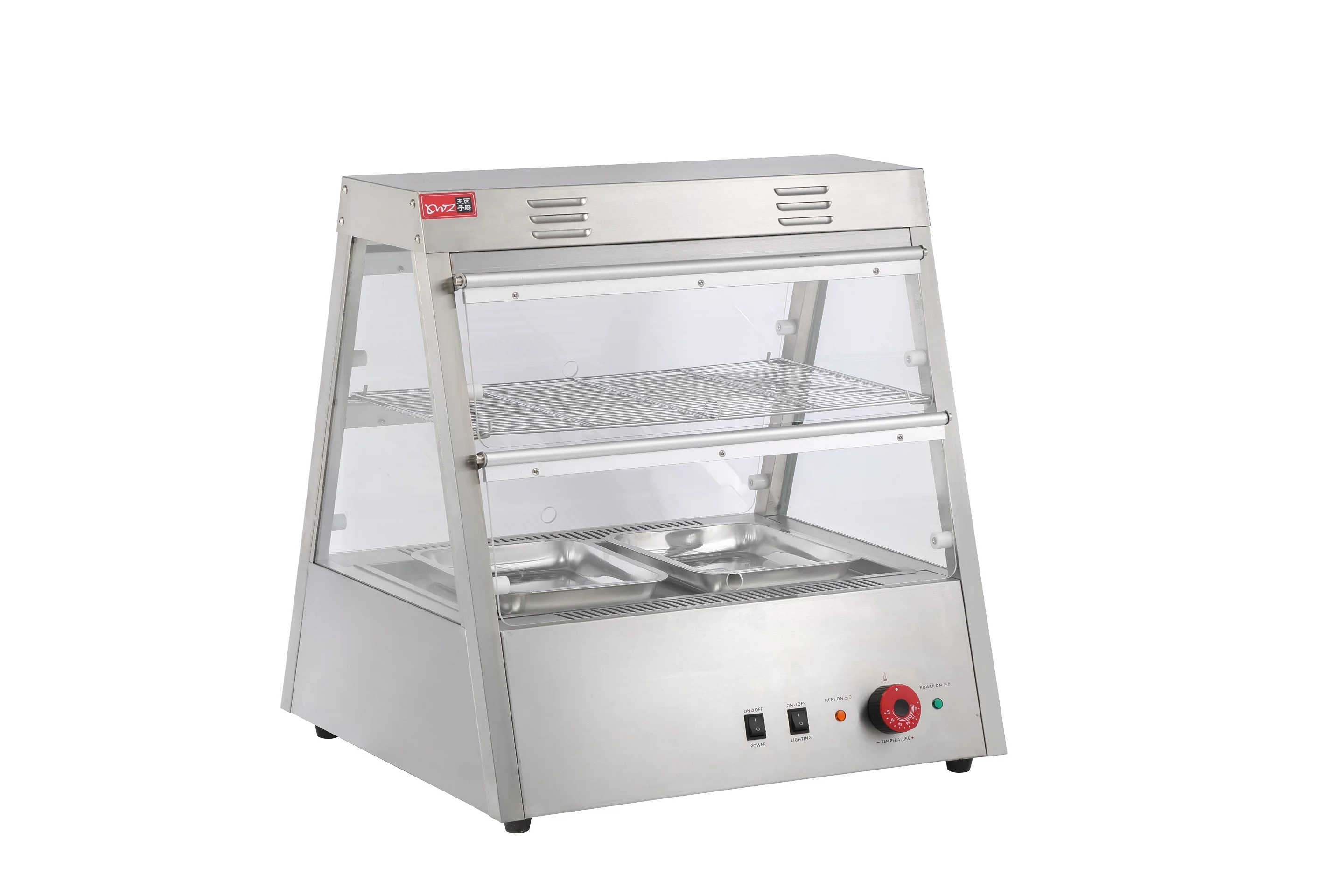 China Factory Commercial Stainless Steel Food Warmer KFC Burger Warmer Display Chicken Wings Cabinet Warming Showcase