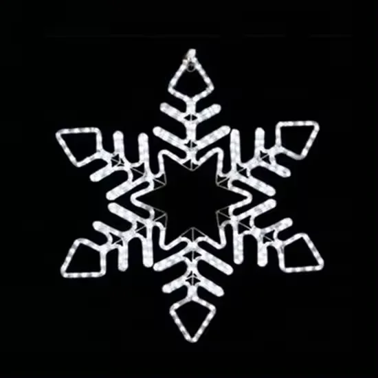 40led Snowflakes LED fairy String Light snow flake rope light motif Christmas Xmas tree Lights Bracket decoration 220V-WHITE