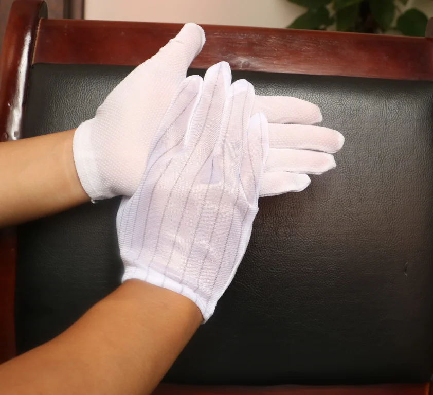 
Comfortable and breathable anti static disposable esd fabric working gloves 