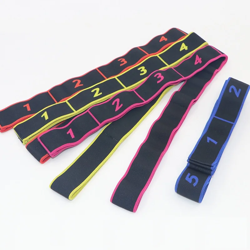 Multi-segment yoga Latin dance stretch band correct posture 8 grid yoga band