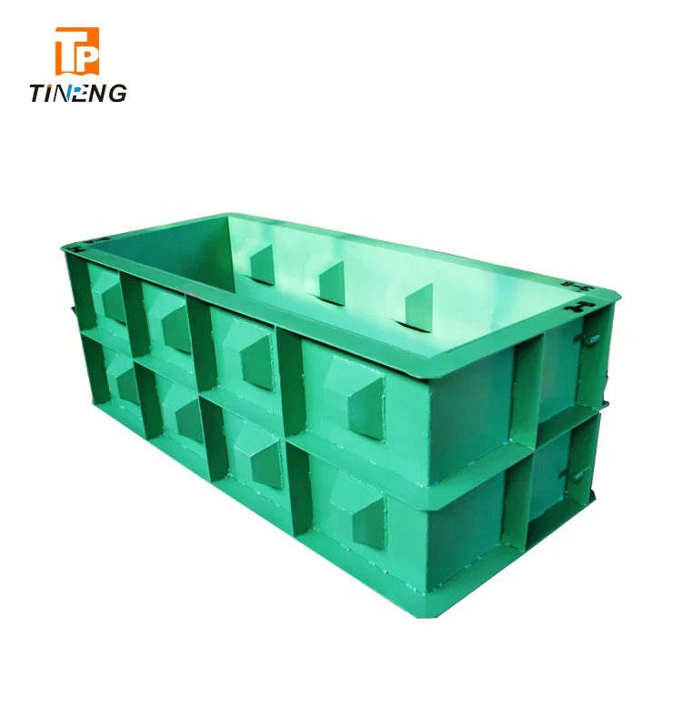 Concrete Barrier Block Mould Waste Readymix / Concrete / Precast / Block Production. Steel 160.80.80 C-tech CN;HEB Weld