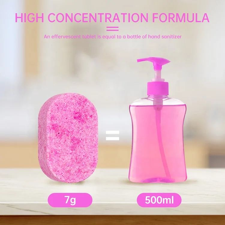 HOT SALE Sustainable Hand Wash Effervescent Tablets Non-Polluting Portable Eco Sustainable Foaming Hand Wash Soap Refill Tablets