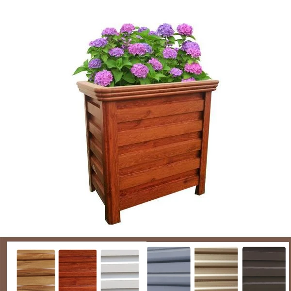 customer municipal engineering Redwood grain flower pot & planters aluminum flower beds for street