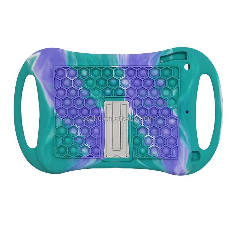 Unique Design Fidget Bubble Sensory Toys Silicone Tablet Shell Case with Fold