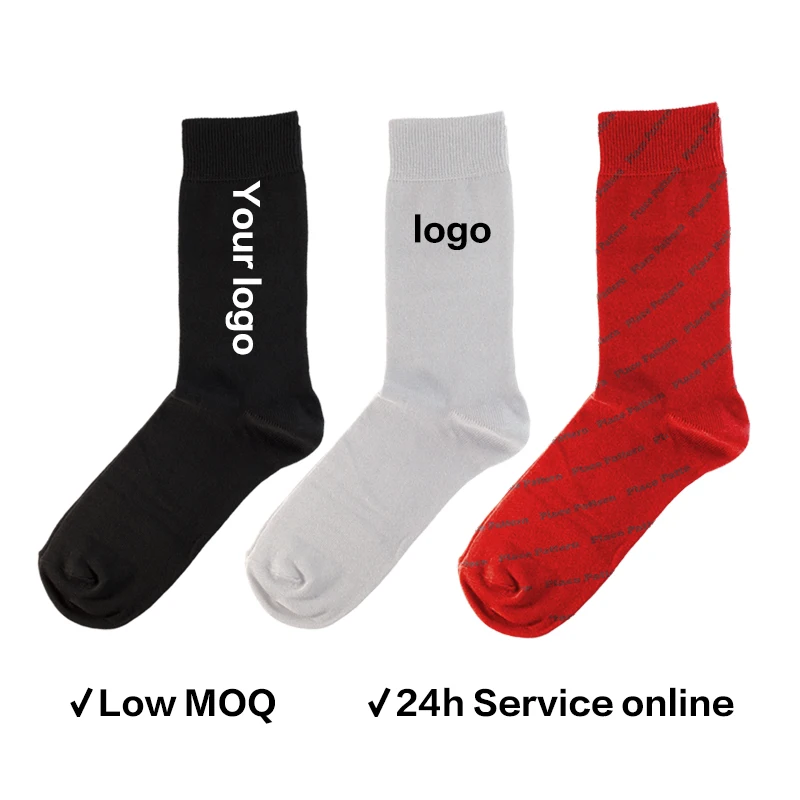 OEM Custom Made Print Logo Designer Luxury Calcetines Cotton Sports Funny Happy Crew Custom Design Made Happy Socks
