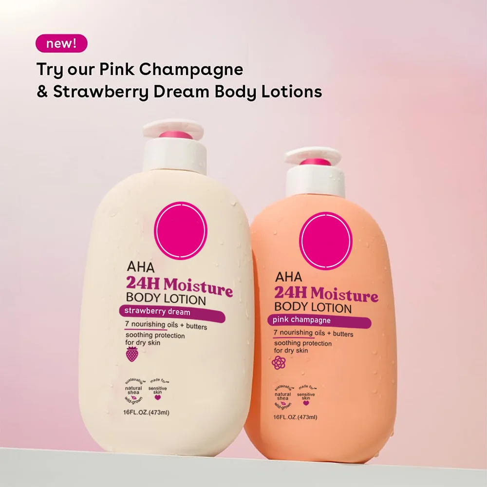 Vegan Herbal Body Lotion Moisturizer Glycerin Strawberry Vanilla Scent Gentle Hand Foot Care OEM Private Label Service Available