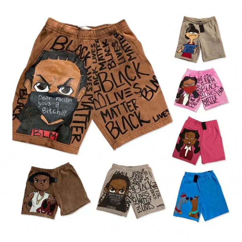 Трендовая Женская одежда, Мультяшные хлопковые шорты с эластичным поясом, шорты nIkeeliedly с логотипом на заказ, мужские шорты большого размера