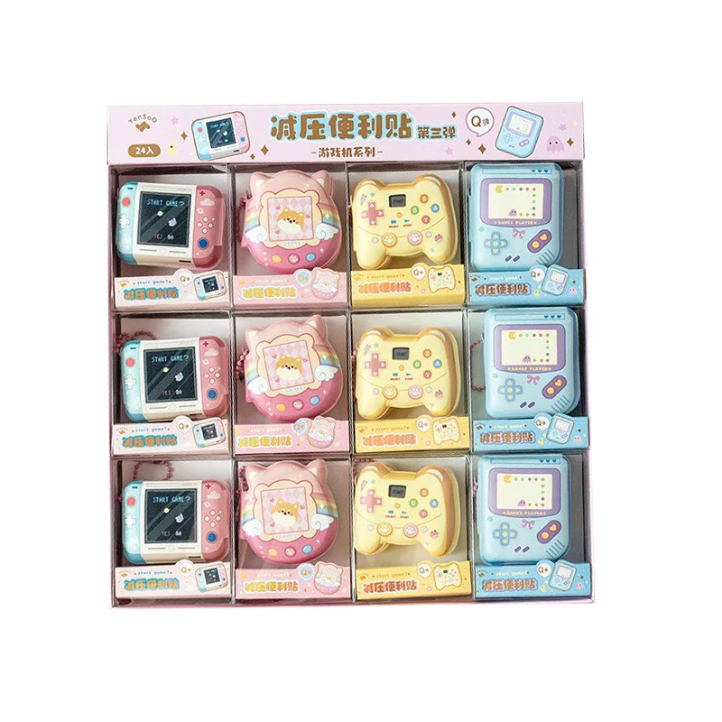 Game machine modeling note book portable alien stickers message book decompression cartoon peas