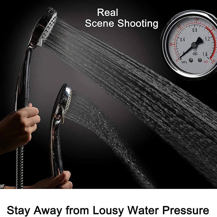 High Pressure Shower Head Stainless Steel Multiple Color LED Shower Head