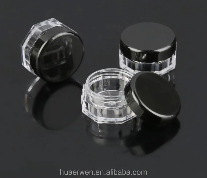 new hot sale 3G 5G Small Plastic jars  Mini Bottle polygon Jars Cosmetic Empty Makeup Containers