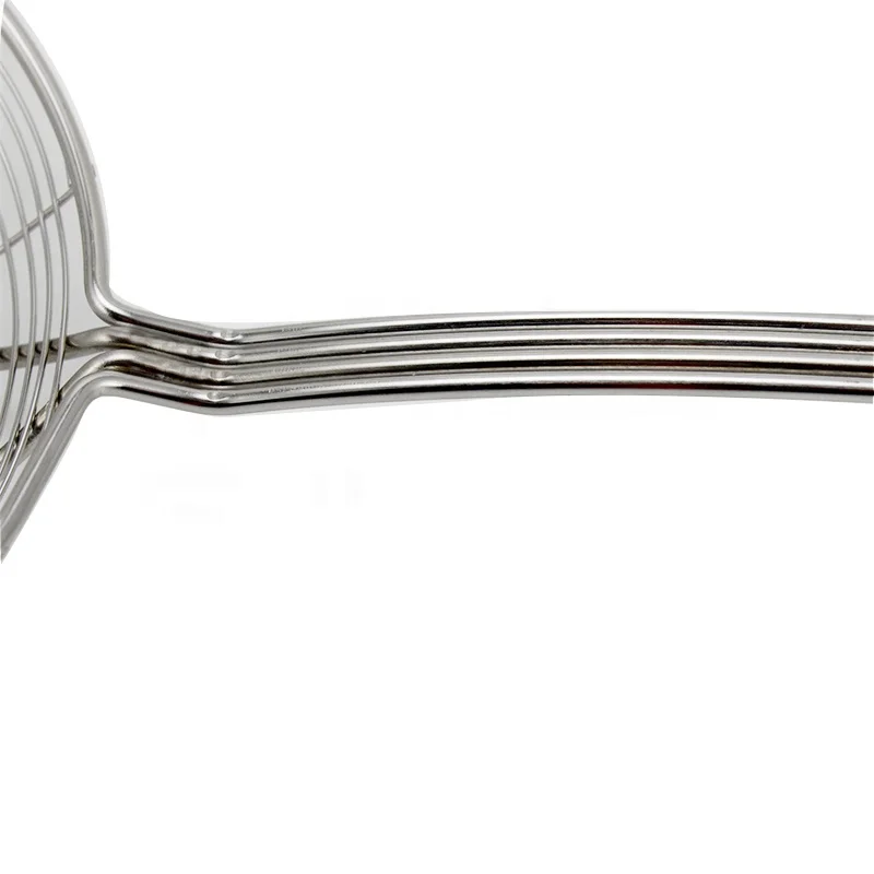 Eco Friendly Food Service Kitchen Accessories Frying Stainless Steel Skimmer Mesh Strainers Fine Filter Sifters Colanders
