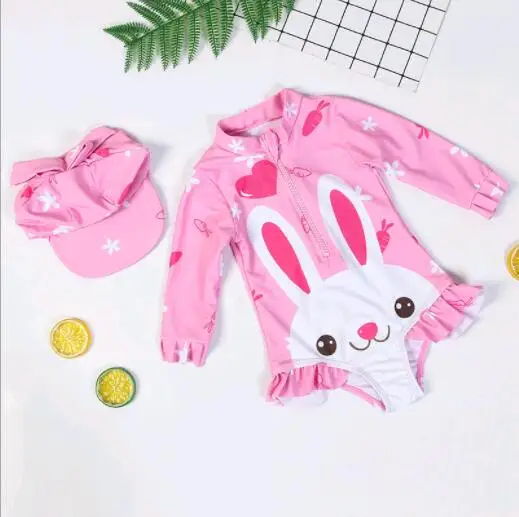 custom print girl kids child swimwear beachwear kids safety one piece