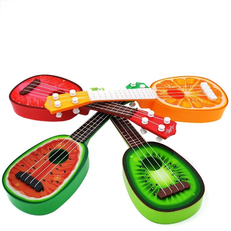 Fruits Mini Baby Guitar Toy with Strings Musical Instruments Toy Guitar for Kids