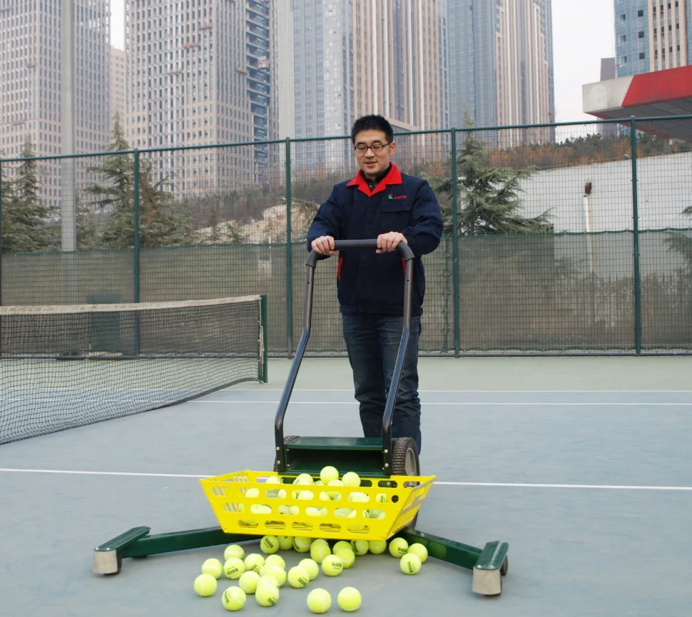 Заводская розетка, высокое качество, популярная портативная легкая корзина для сбора и сбора теннисных мячей