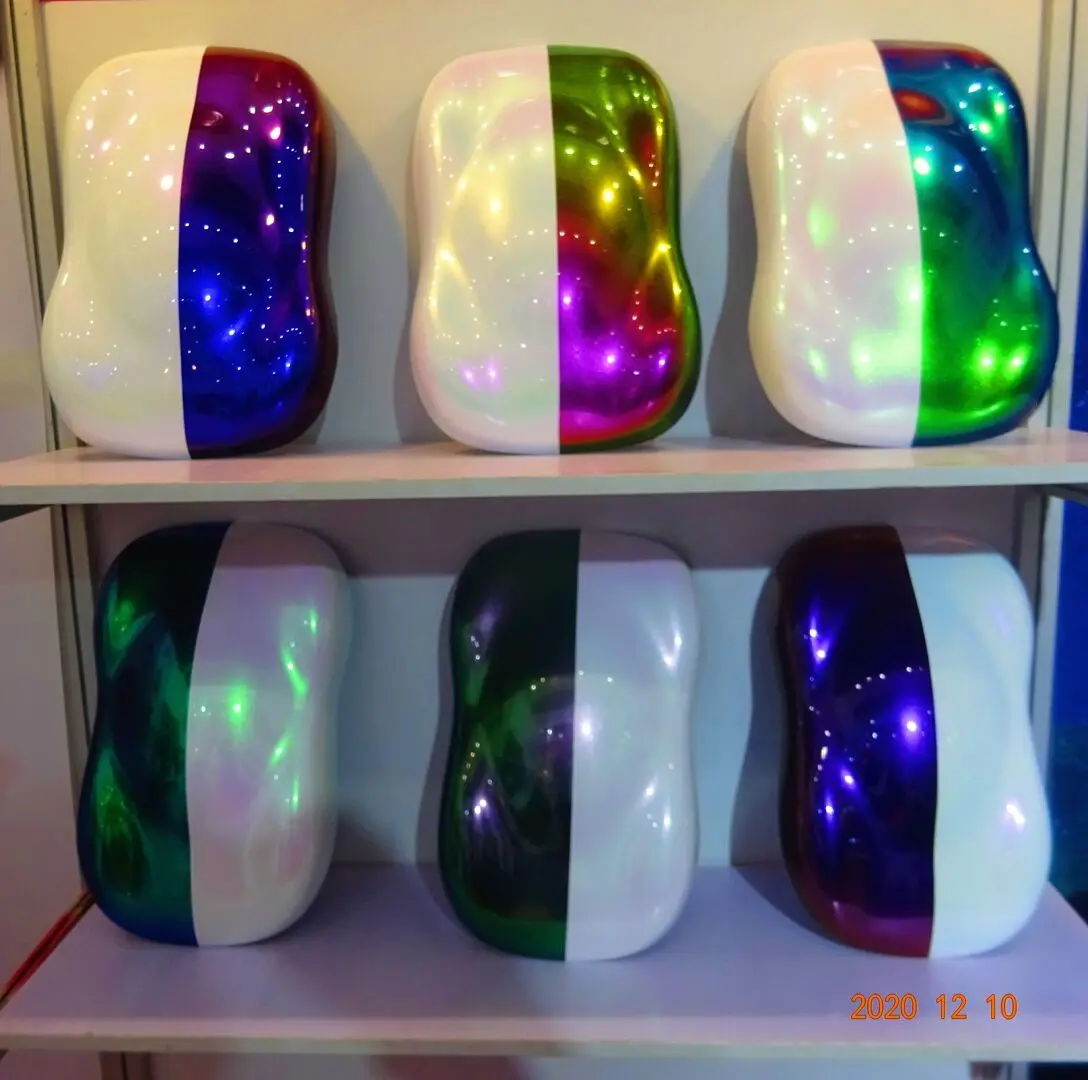 Wholesale super chrome aurora effect intense chameleon car paint colors/white color shift automotive paint  pigment
