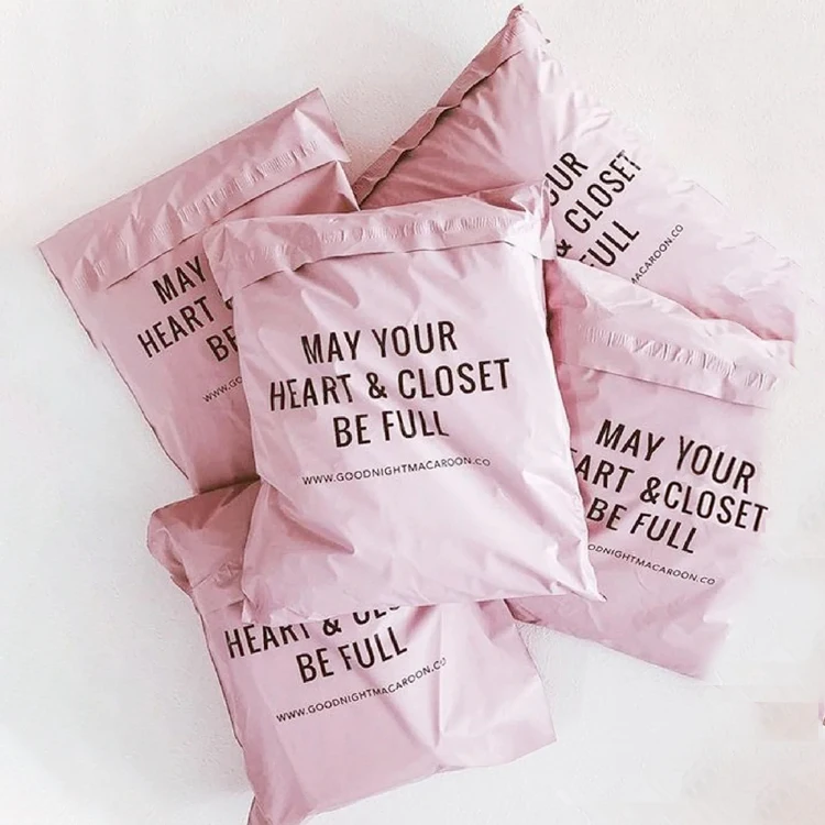 Customised 50cm Clear Poly Bag Eco Friendly Plastic Shipping Mailing Bags