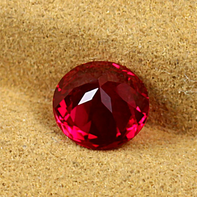 Thriving Gems Natural ruby rtone loose gemstone red color price per carat round brilliant shape diamond cut