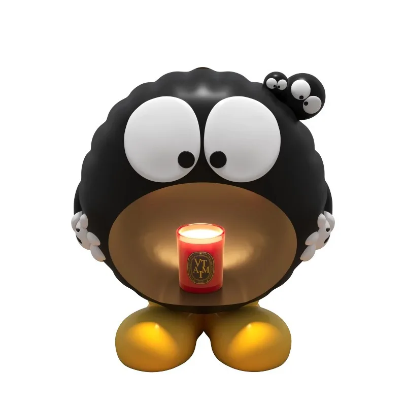 Fun cartoon coal briquettes melt wax light warm color lovely atmosphere night light home bedroom desktop warm bedside lamp
