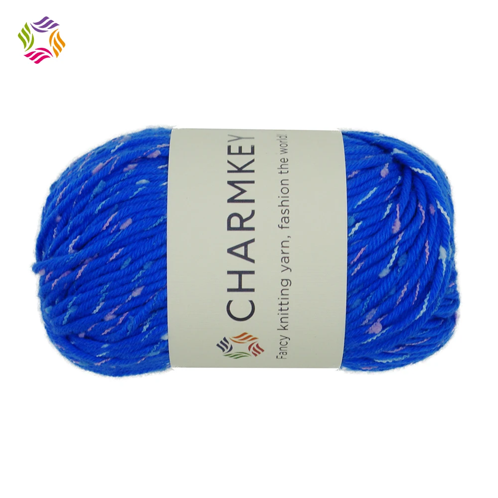 Charmkey 100% Acrylic Dot Yarn Fancy Knitting Yarn For Crochet Sweater And Scarf