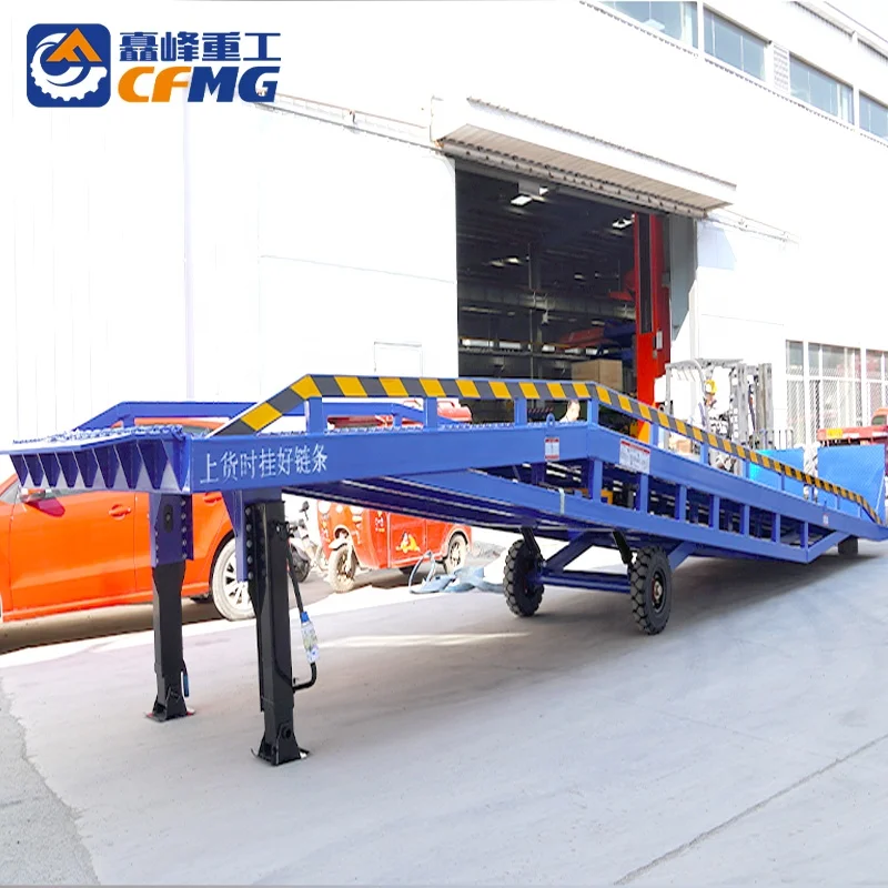Customized Portable Loading Ramp Mobile Yard Ramp Hydraulic Dock Leveler 6T Loading Dock Platform For Container