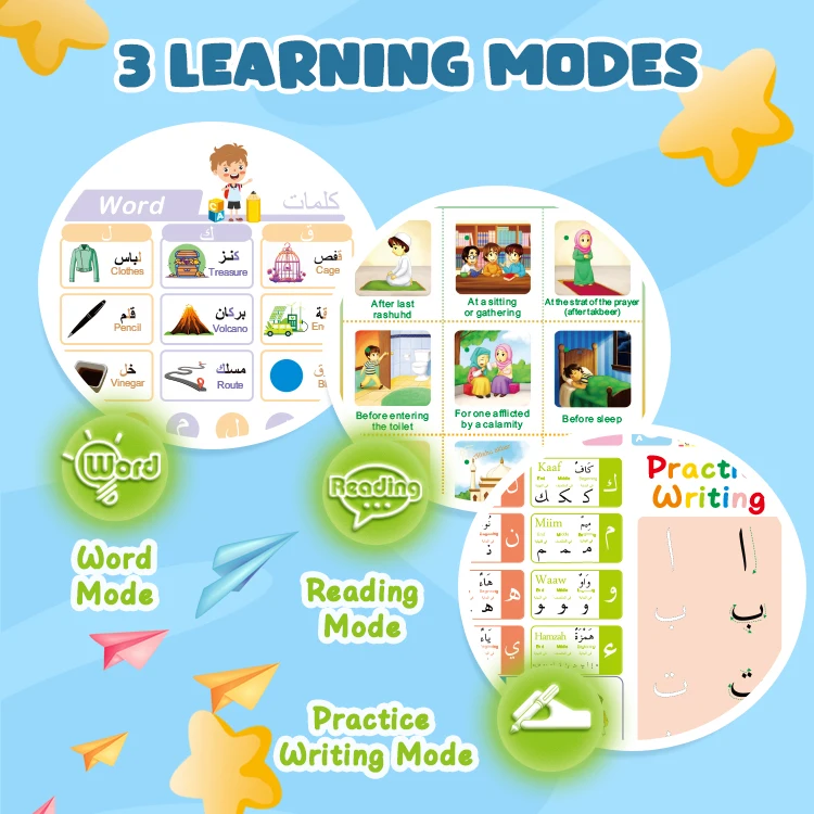 New Trade Children Multifunction Sing Speaking Alphabet Arabic English Learning Toys For 3 4 5 6 Year Old
