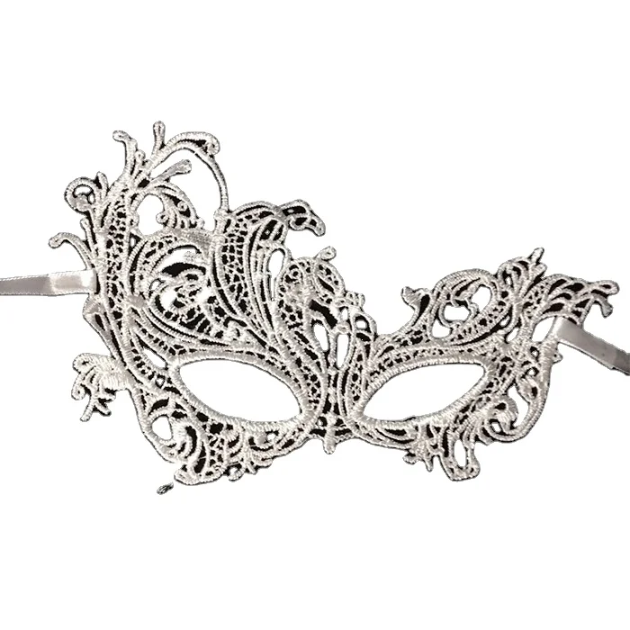 Women Girls Sexy Eye Masquerade Party Fancy Dress Up Cosplay Costume Venetian Half Face White Lace Mask