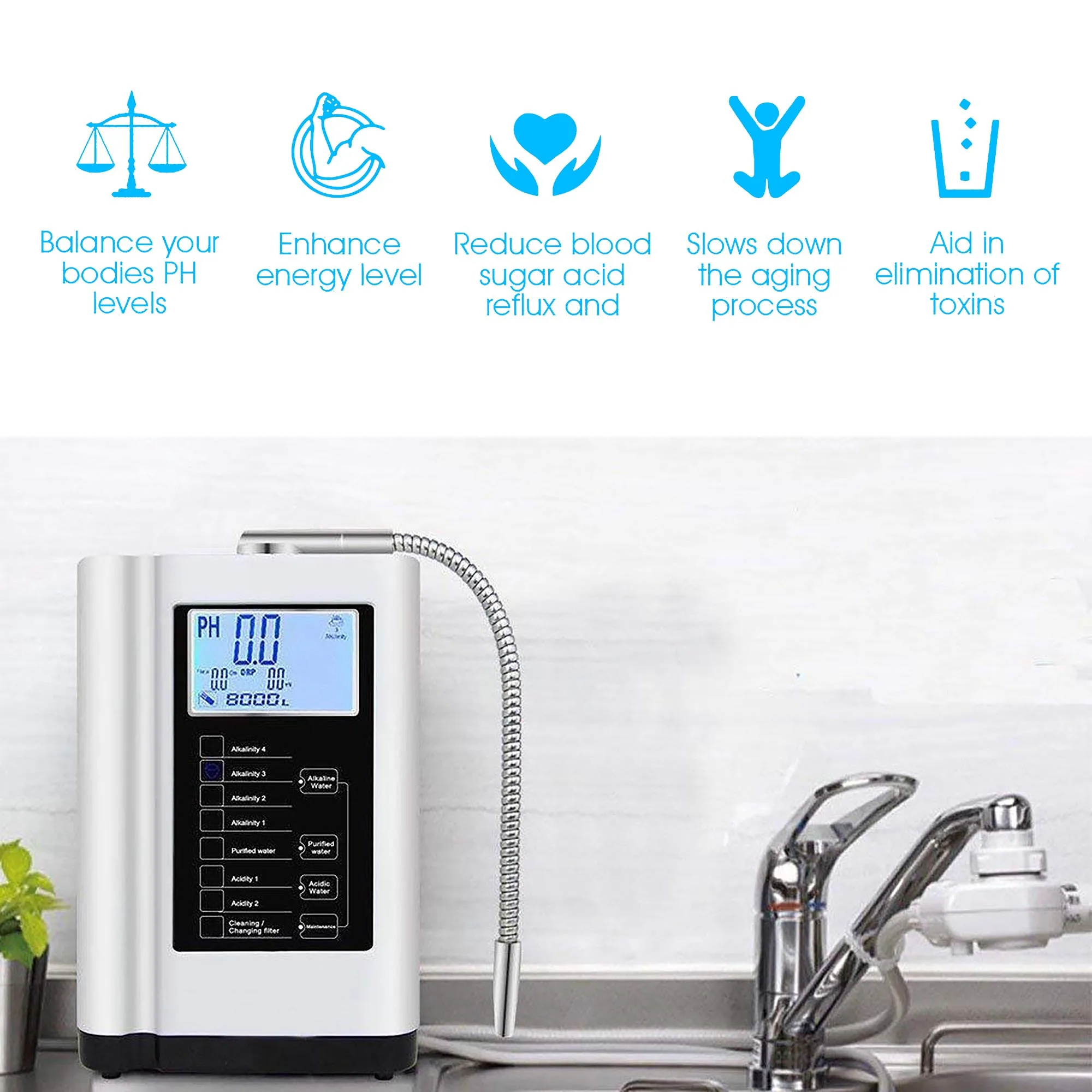 Multi-function Alkaline hydrogen Water Ionizer anti-oxidant ionized water machine hydrogen water generator machine