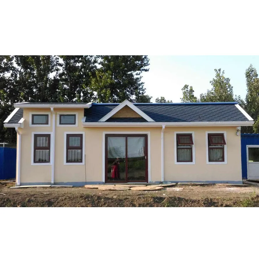 2 Floor Regular Style Family House Steel Structure Prefab House Villa With Garage