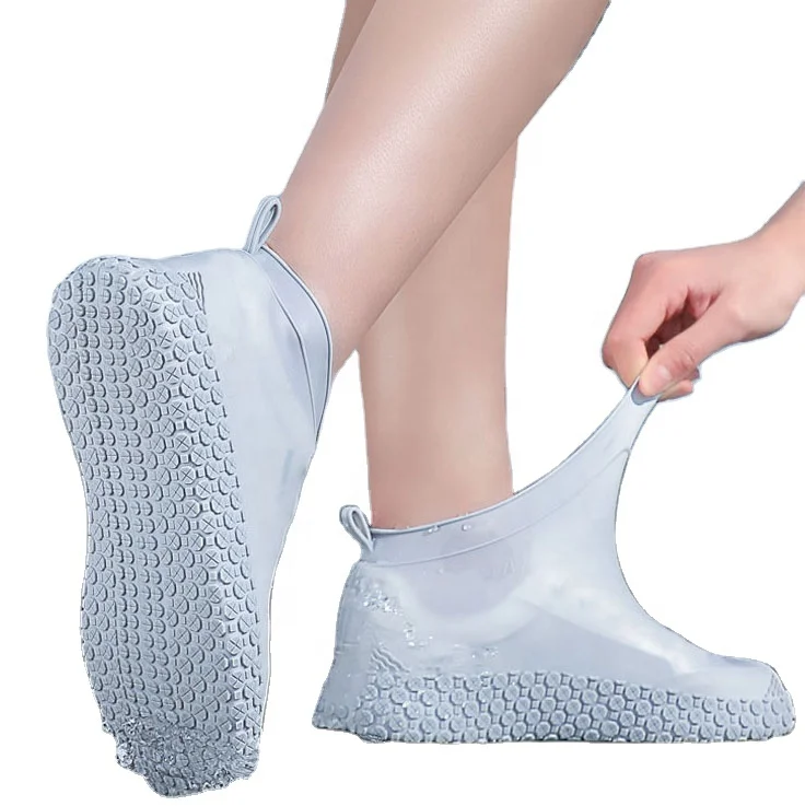 Unisex High Elastic Reusable Silicone Pocket Rain Boots Shoes Waterproof Cover