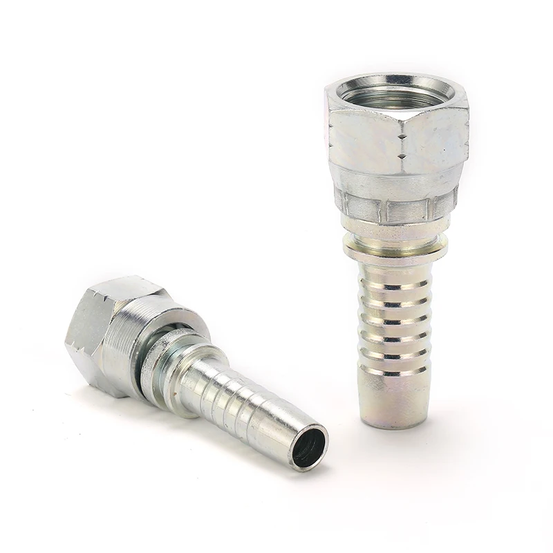 Stock available female straight jic flare crimped type hydraulic pipe fittings