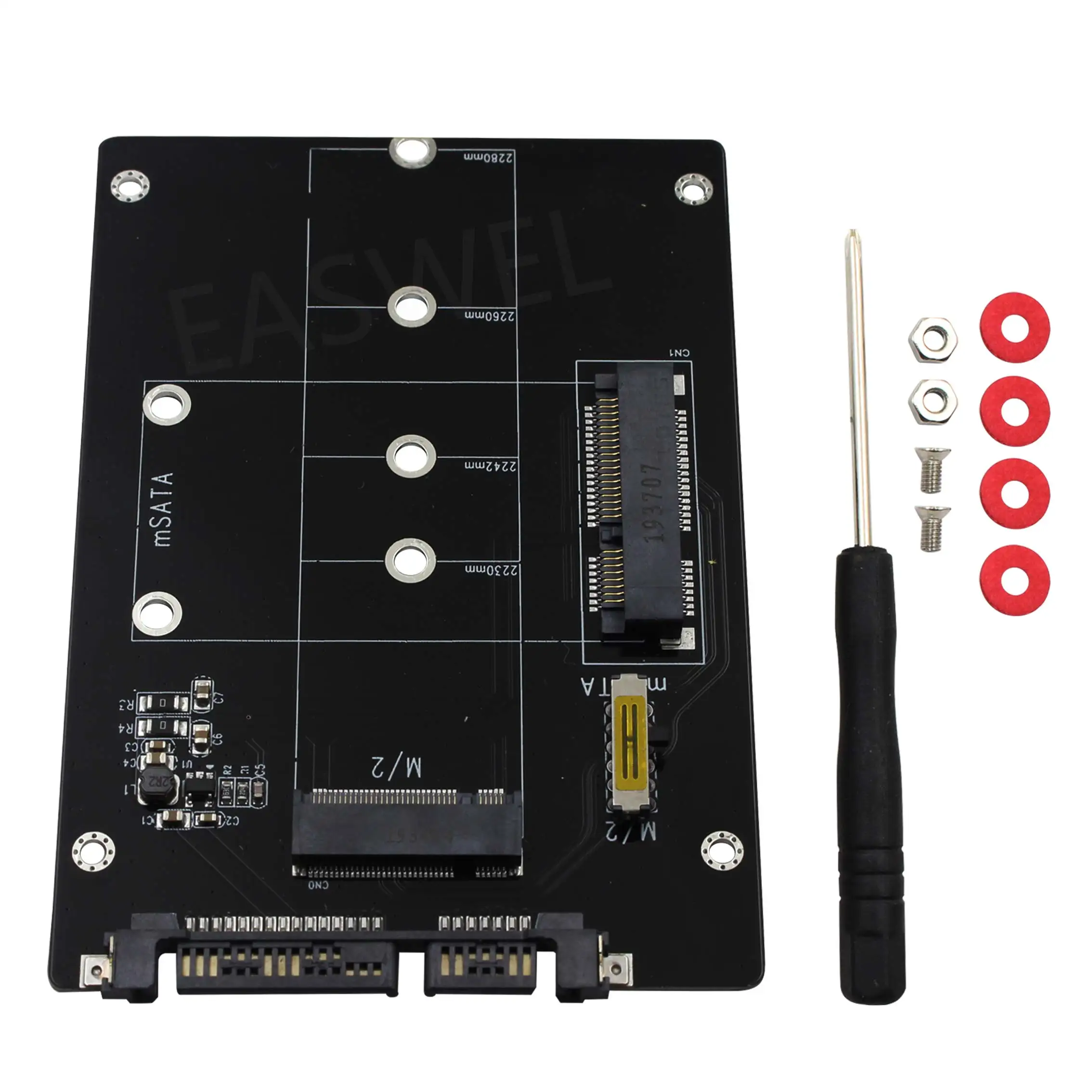 New 2 in 1 mSATA to SATA NGFF M.2 to SATA3 Converter SSD Solid State Disk Drive Card