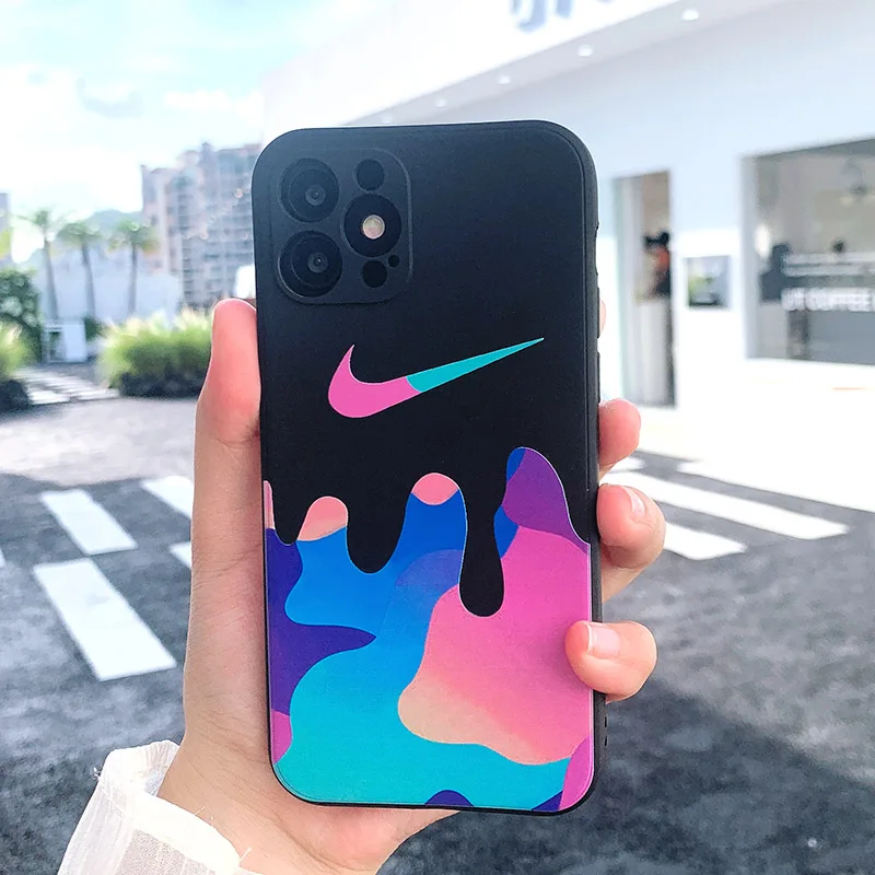 LOGO Custom Phone Case for iPhone 13 12 11 Pro Xs X XR Max 8 7 SE Brand Customize Silicone Cases Soft Black Cover