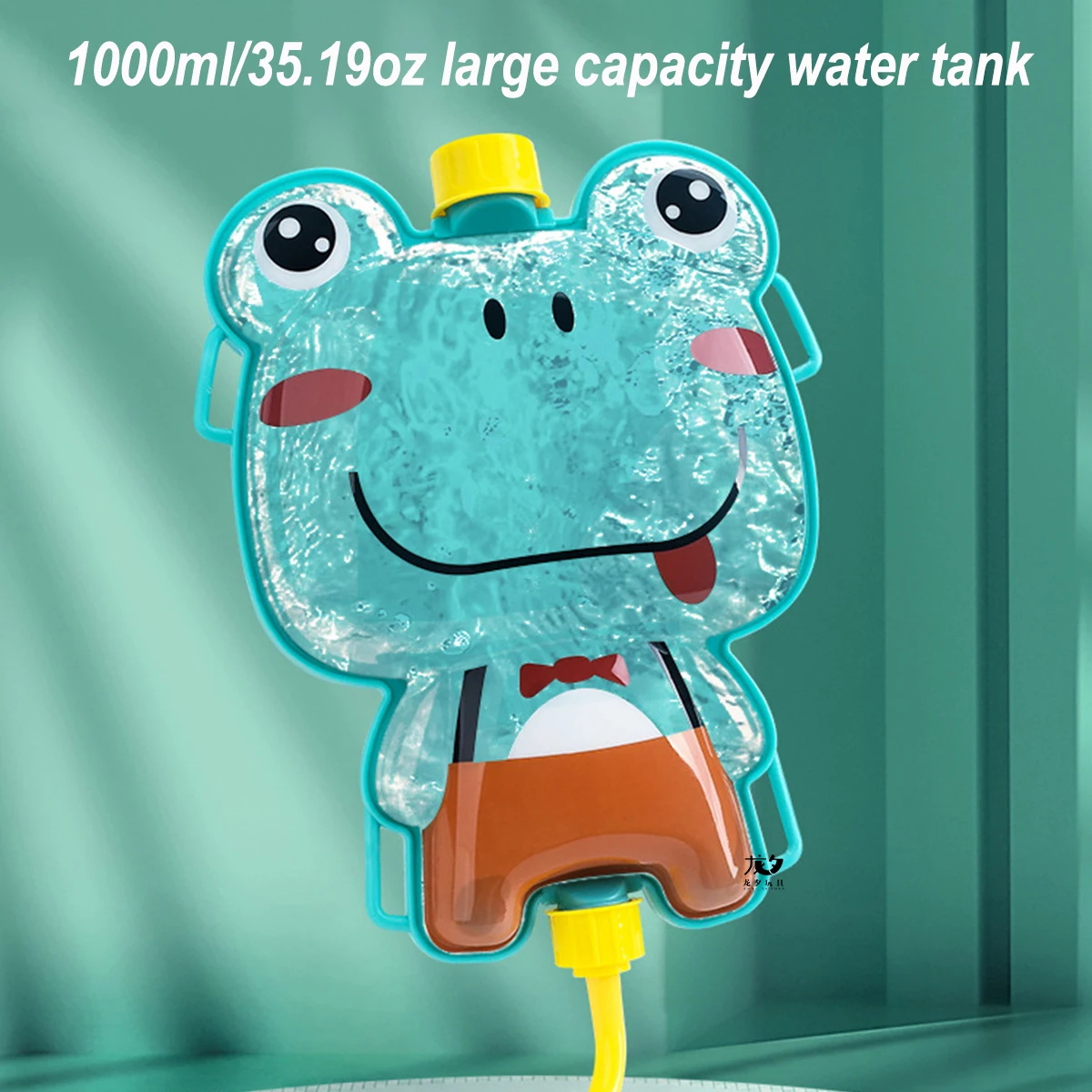 LONGXI outdoor sport toys water blaster Animal cartoon gun cute tiger backpack water gun Seaside summer toys for kids Brown