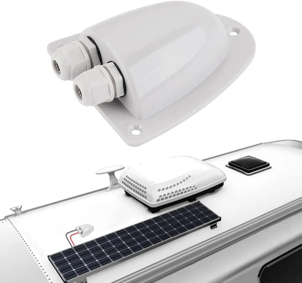 Solar Double Cable Double Hole Connection Cable Interface IP68 Waterproof RV Solar Panel Junction Box