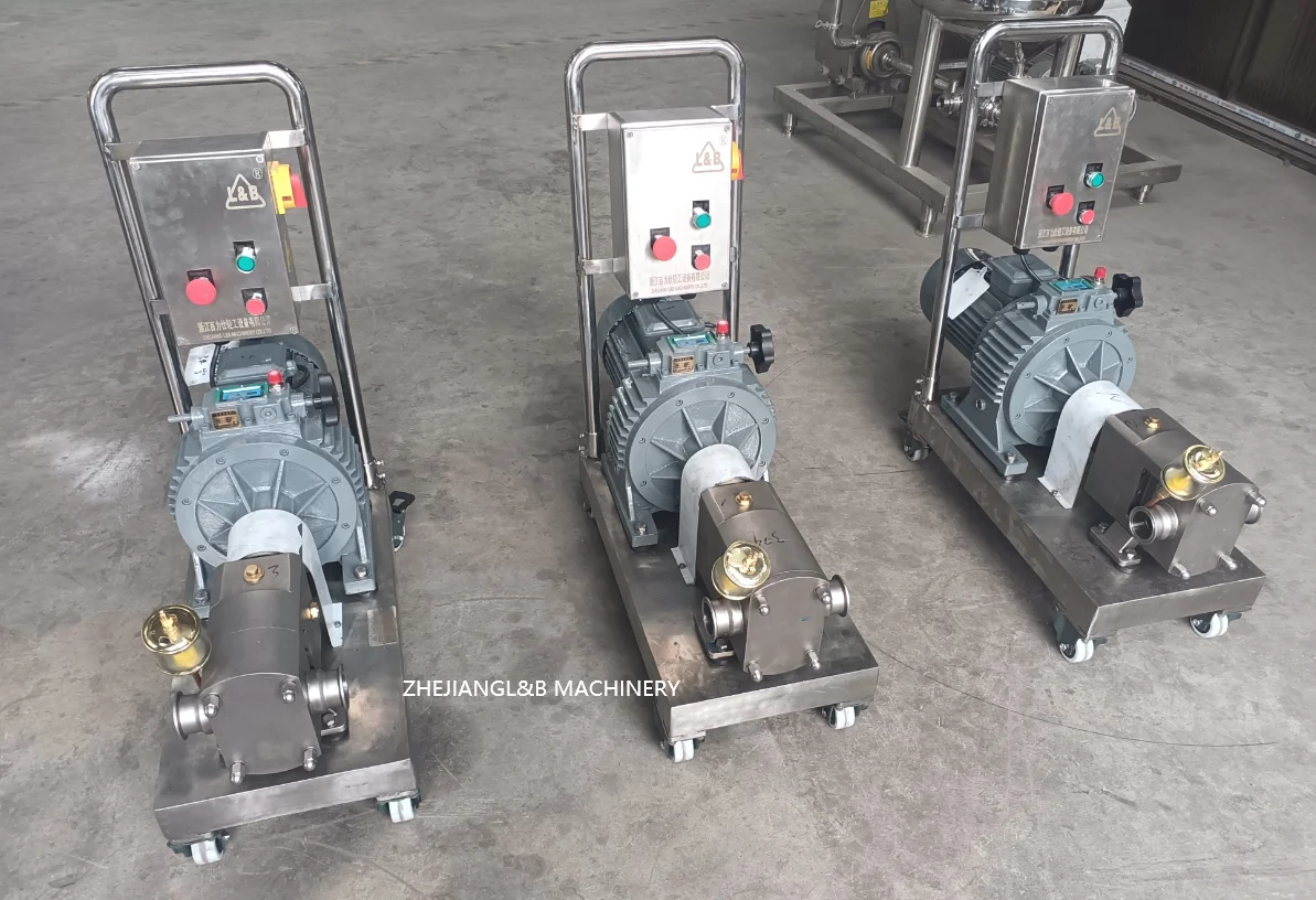 High Viscosity Rotary Lobe Pump SS304 SS316L Corrosion Resistance Automatic Chemical Liquid Transfer Pump