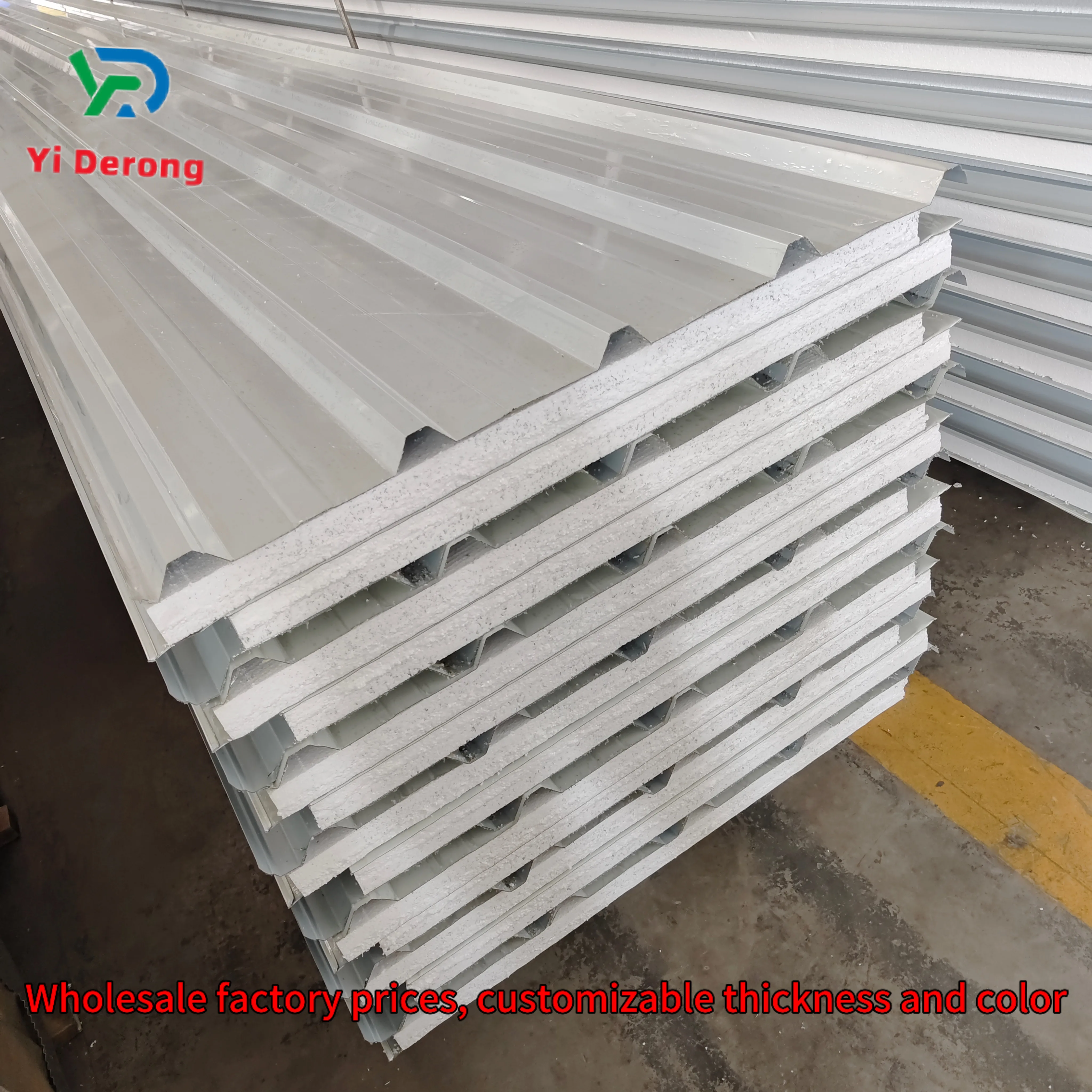 workshop warehouse insulation partition wall sandwich panel double-layer color steel eps sandwich panel