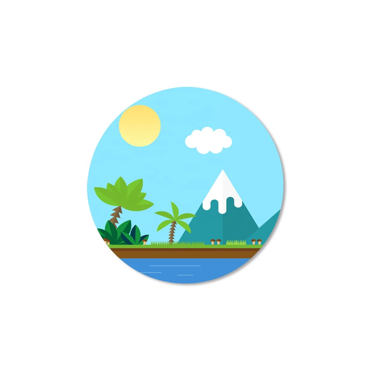 BrightSUB 37.8mm Sublimation Aluminum Discs blank gloss white dye sublimation metal circle discs for cell phone holder insert