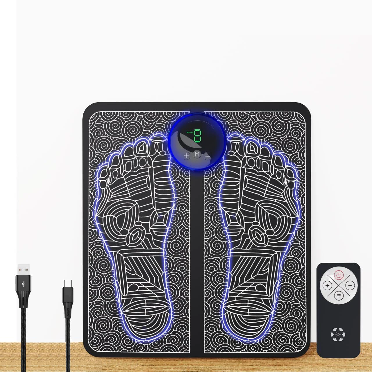 Portable Foldable Electric EMS Acupoints Foot Massager Targeted Muscle Relaxation Vibrating Mat Leg Relief Physiotherapy Pad