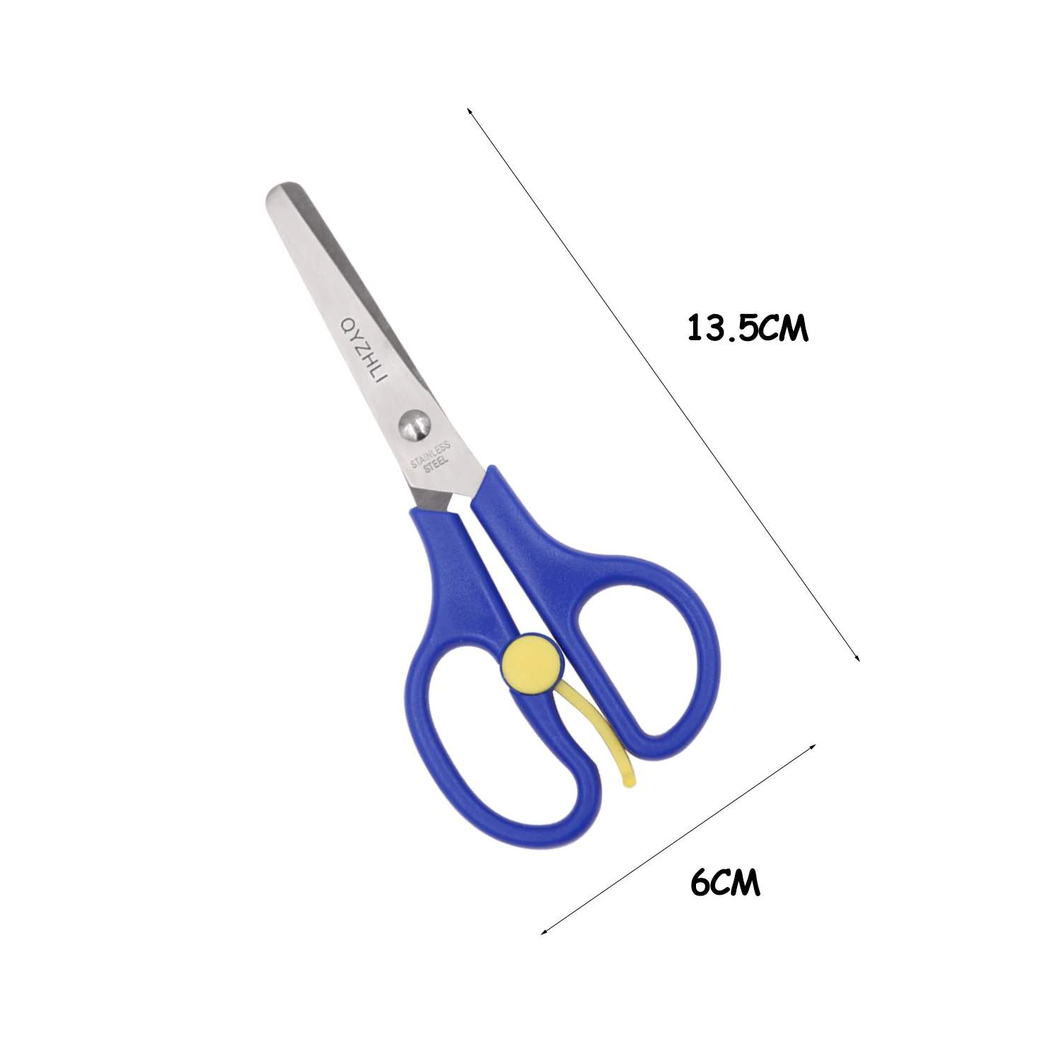 Plastic Kids Scissors 5 Inch Children Scissors with Spring Student Safety Craft Scissors