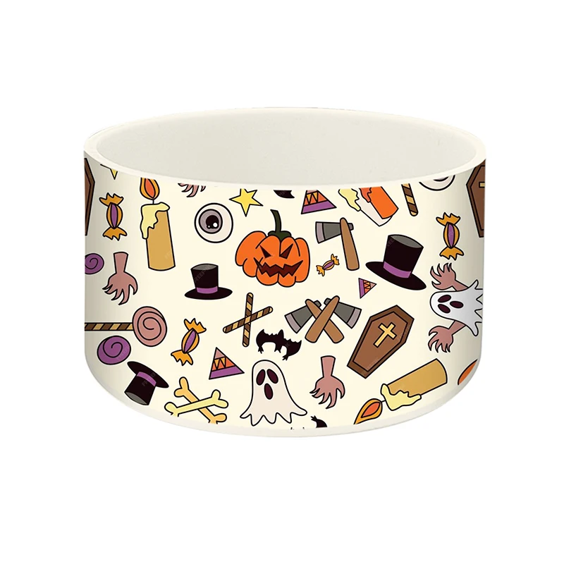 Water Bottle Silicone Boot Sleeves Nonslip Tumbler Mugs Protective Sleeve Custom Pattern Tumbler Silicone Boots