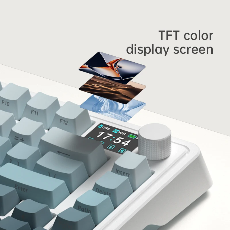 FL ESPORTS CMK75 Three Mode Full Key Keyboard Hot Swap 81Key 2.4G BT Wireless Wired Mechanical Gaming Keyboard