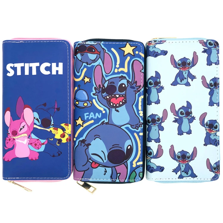 Liilo Stitch PU кошелек Студенческая длинная сумка для заметок стежок Одиночная